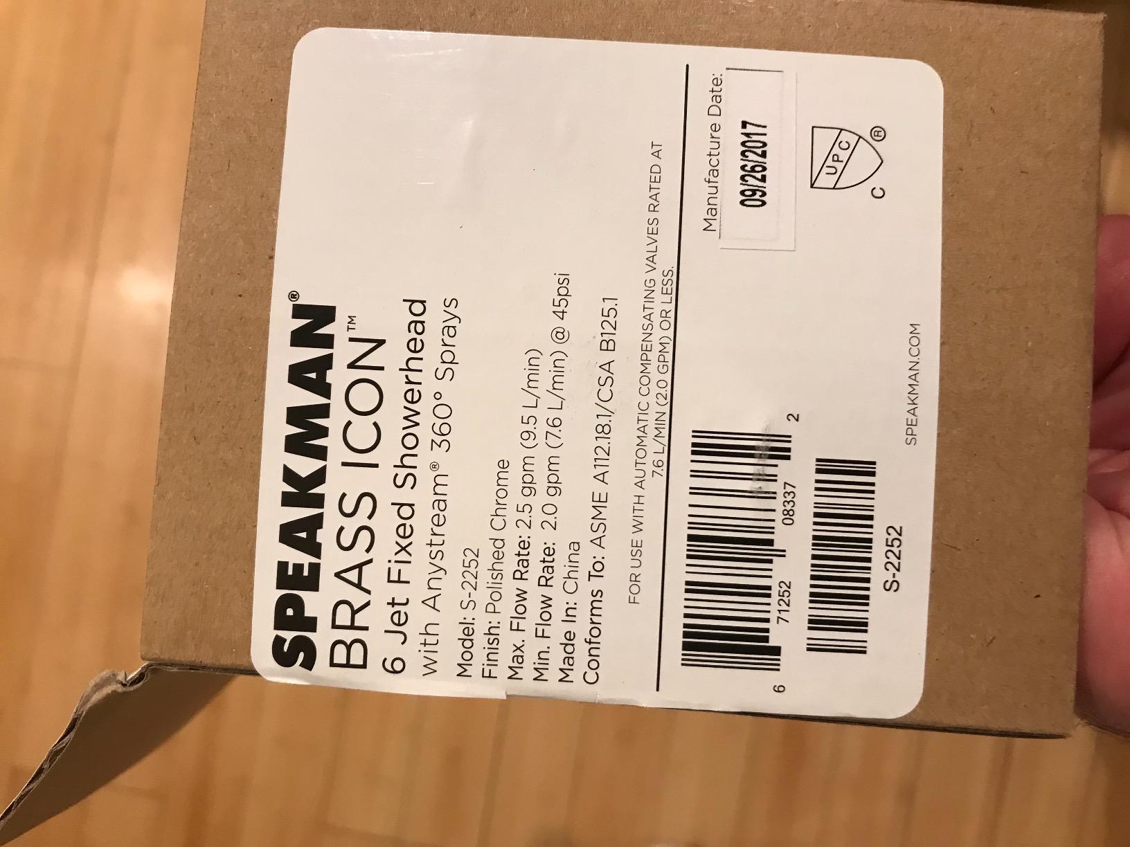 Speakman S-2252 Signature Icon Anystream Adjustable High Pressure Shower Head - 2.5 GPM Solid Brass Replacement Bathroom Showerhead, Polished Chrome Finish customer photo 1