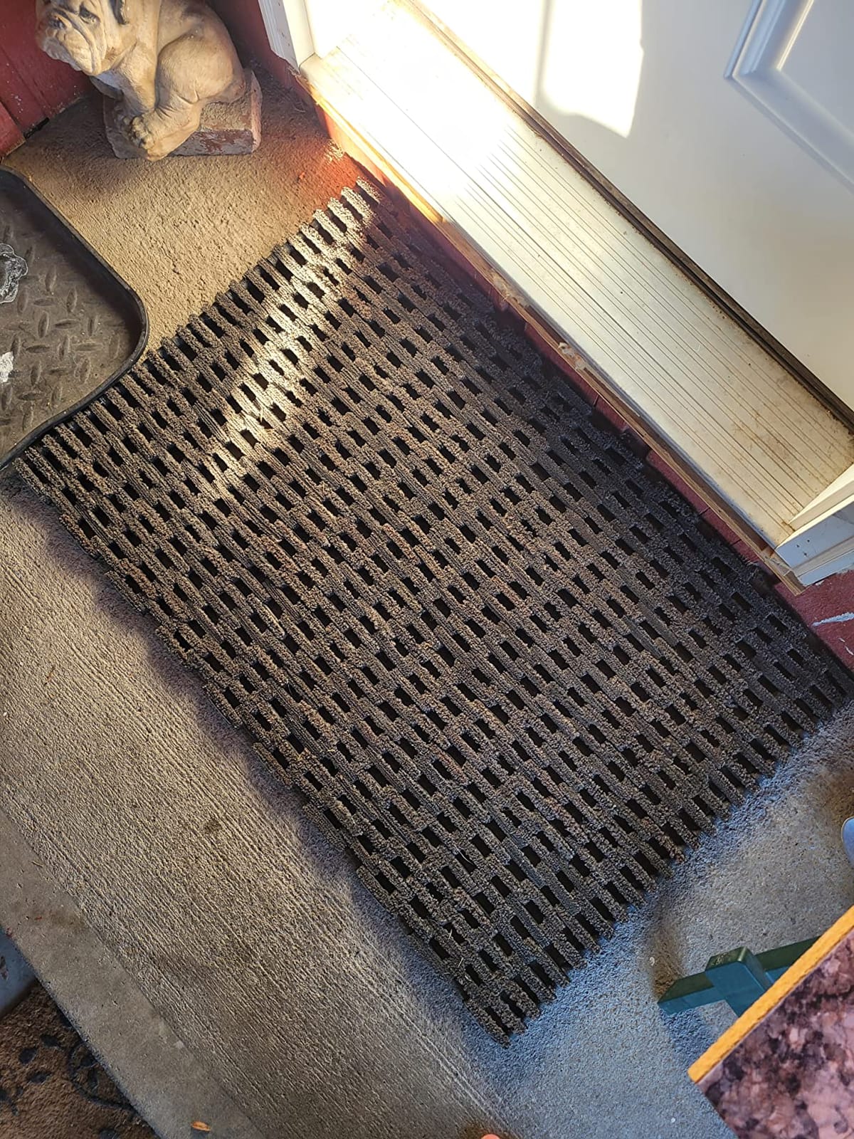 Durable Corporation Dura-Rug Outdoor Entrance Mat, Recycled Fabric Tire-Link Doormat, Heavy Duty Dirt Trapping Door Mat, 20