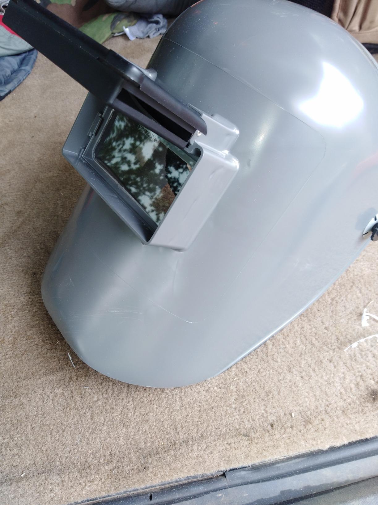 Fibre-Metal by Honeywell Tigerhood Classic Thermoplastic Welding Helmet with Speedy Loop Hard Hat Mount, Gray (5906GY) Medium customer photo 1