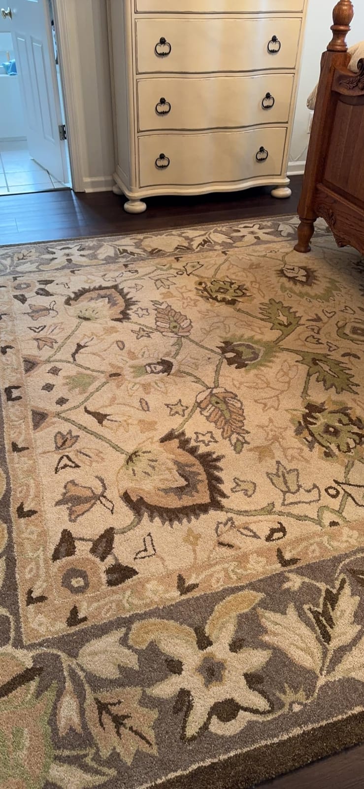 SAFAVIEH Area Rug 8x10 - Anatolia Collection - Large - Sage & Beige, Handmade Wool, Traditional Oriental Design customer photo 2