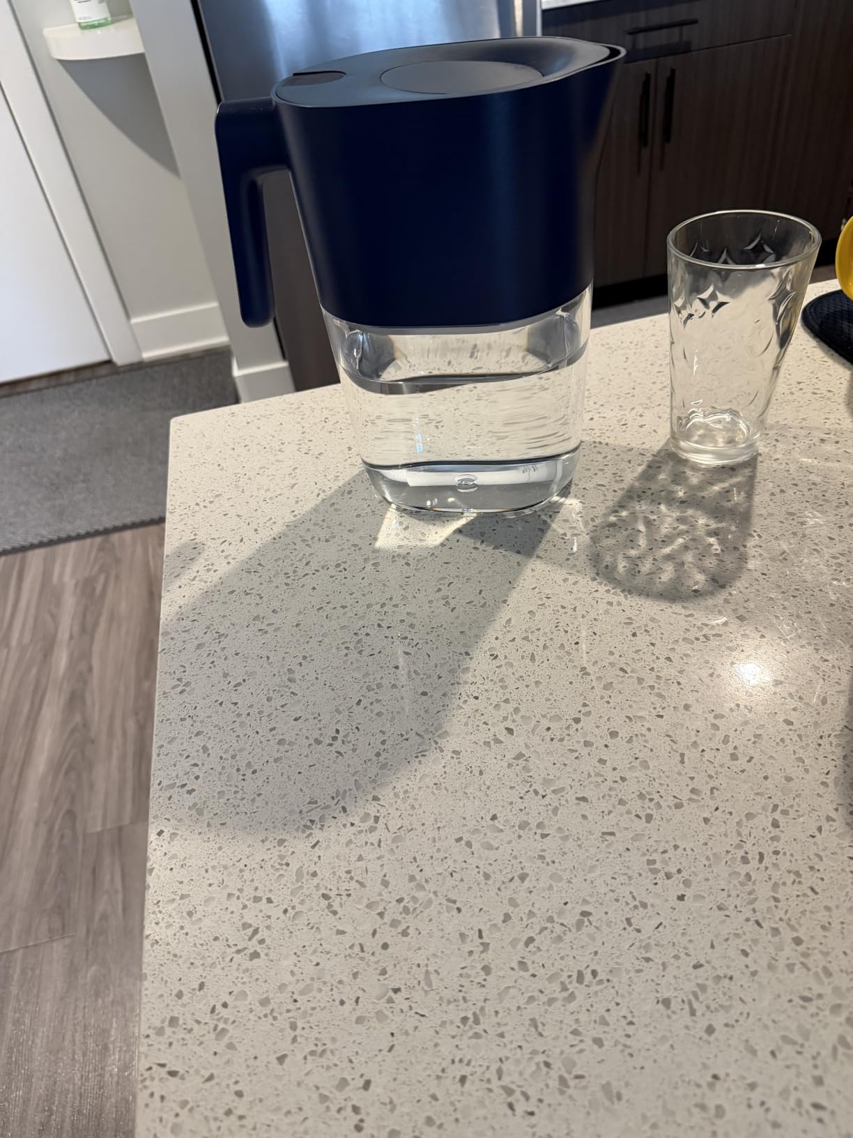 LARQ PureVis 3-in-1 Smart Water Filter Pitcher with UV-C Purifier and App | Lead, PFAS and chlorine out, minerals in. BPA-free plastic water filtration pitcher and jug, fits a fridge. 8 cup, P. White customer photo 1