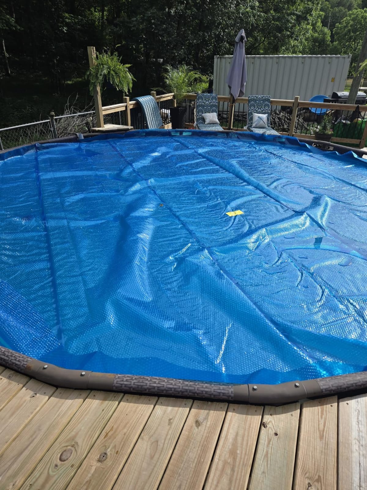 Sun2Solar Blue 24 ft Round Pool Solar Cover | 12 Mil | Heat Retaining | Thermal Blanket for Inground & Above Ground Swimming Pools | Sun's Energy Heats Pool | Bubble Heating Blankets | 1200 Series customer photo 1