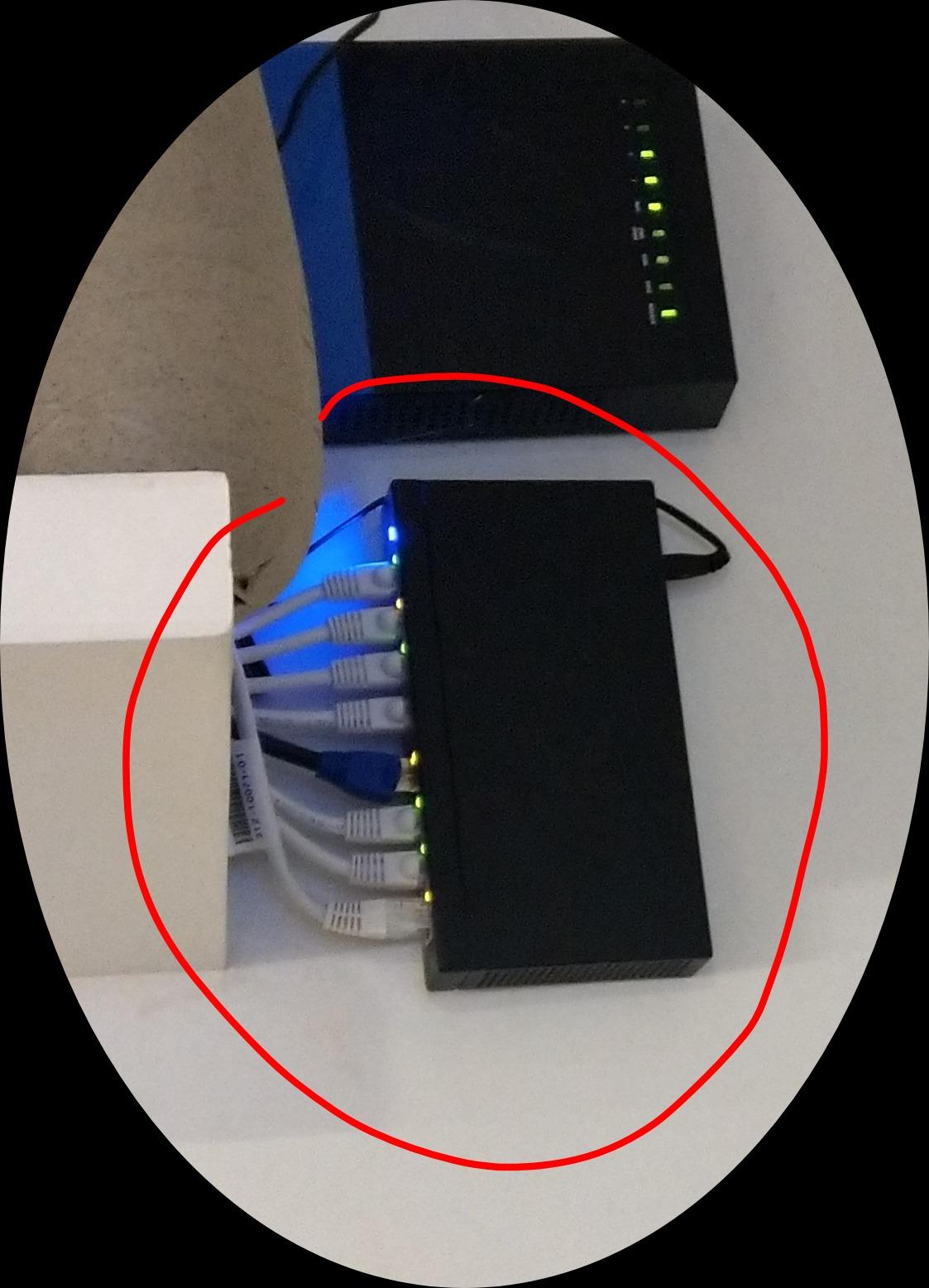 Linksys SE3008: 8-Port Gigabit Ethernet Unmanaged Switch, Computer Network, Auto-Sensing Ports Maximize Data Flow for up to 1,000 Mbps (Black, Blue) customer photo 2