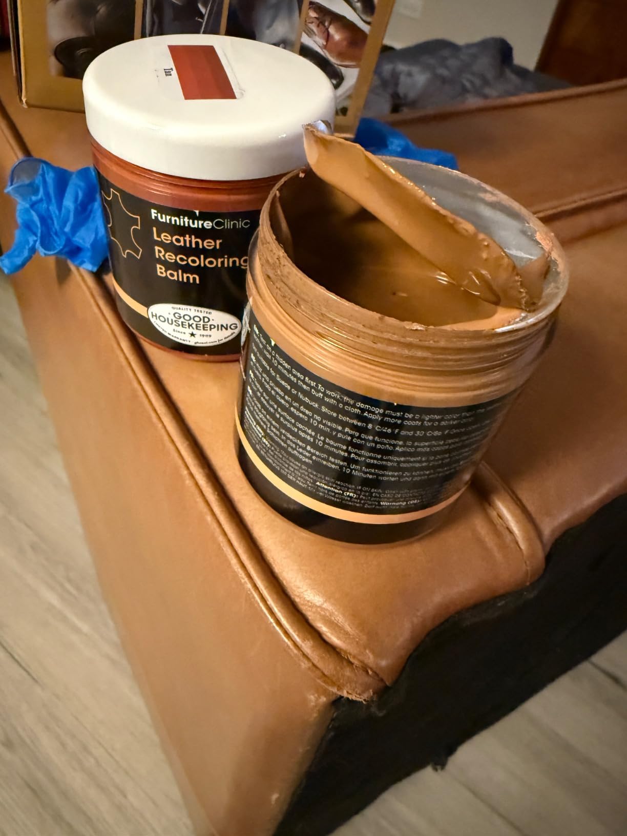 Furniture Clinic Leather Recoloring Balm, Dark Brown Leather Dye customer photo 2