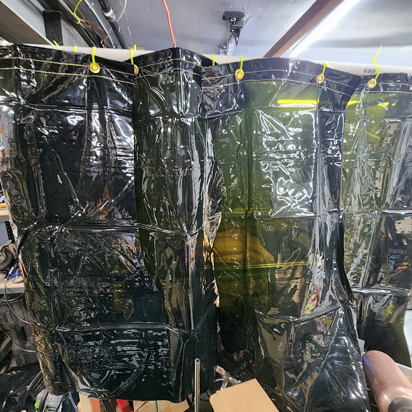 Jackson Safety Transparent Welding Curtain for Sparks & Spatter - NFPA 701 | Welding Screen for MIG, TIG, Arc & Plasma Operations - UV, Blue Light Shield - Heavy-Duty 14 mil PVC Vinyl, Hanging Grommets customer photo 1