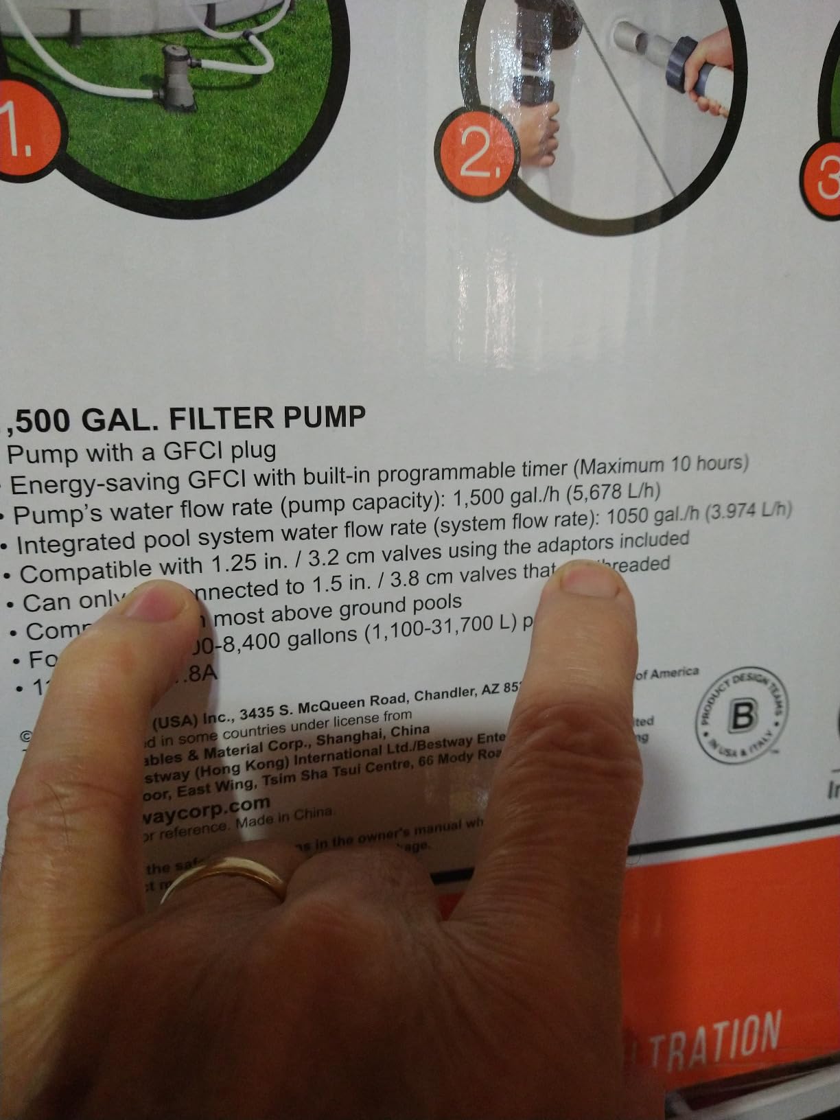 Bestway 58390 Flowclear Filter Pump, 1500-Gallon customer photo 1