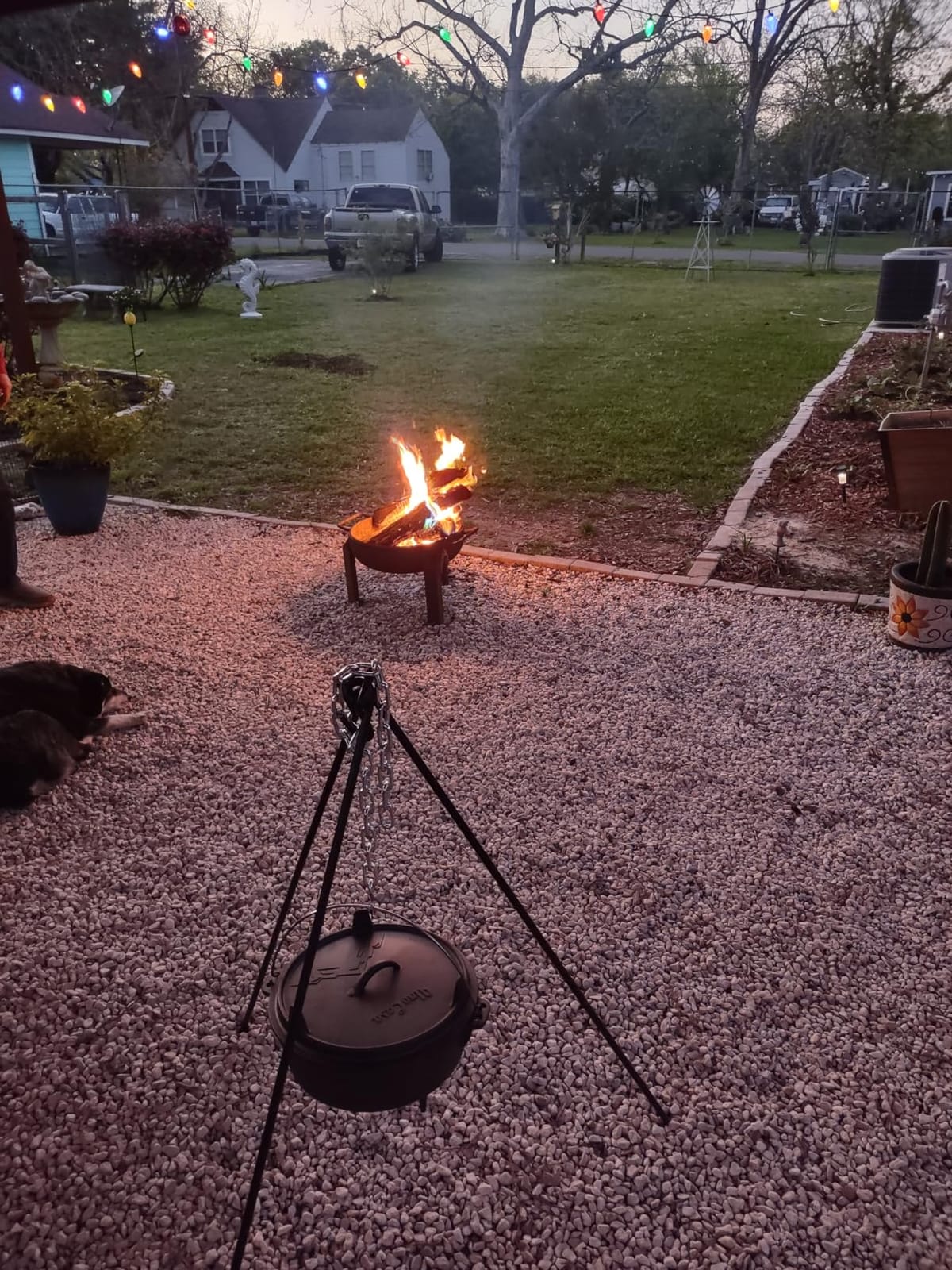 Lodge Adjustable Steel Campfire Cooking Tripod, 40-60 Inches | Adjustable Steel Campfire Cooking Tripod for Suspending Dutch Ovens & Pots or Cookware Over an Open Flame customer photo 1