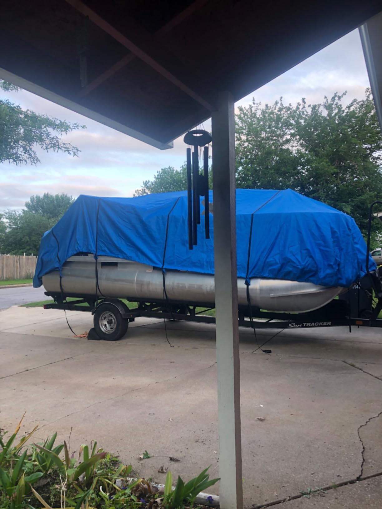 Budge Premium Waterproof Pontoon Boat Cover, Fits Boats 20-24 ft Long customer photo 2