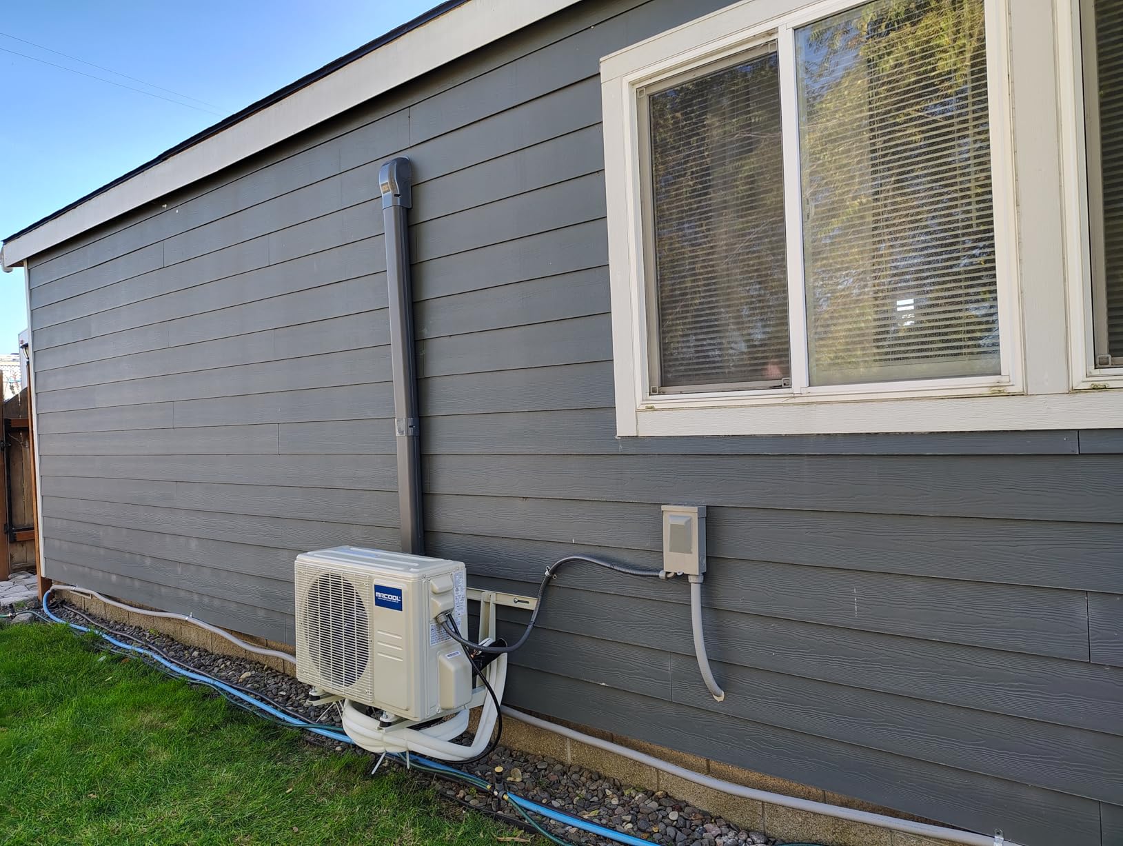 Ductless HVAC Mini Split Line Set Cover - for AC Line Cover (White 3x7.5ft) | Protects mini split AC line sets from weather and damage while providing a clean, organized appearance for installations. customer photo 2