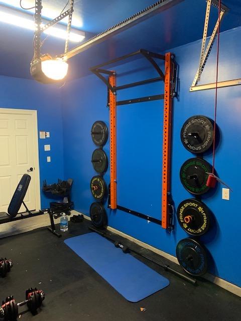 FringeSport Black Bumper Plates Set and Pairs - Dead Bounce Olympic Weight Plate - Rubber Weight Plates with Steel Insert Strength Training Plates (10lb - 460lb) customer photo 2