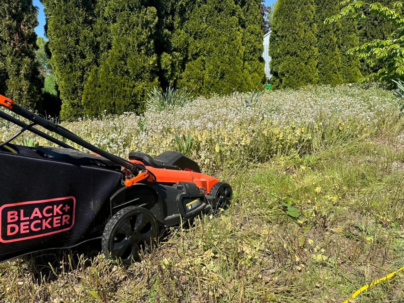 BLACK+DECKER 20-Inch Corded Electric Lawn Mower, Ultra Light Push Mower, 13-Amp High Output Motor, 3 in 1 Cutting Versatility, Tool Free Height Adjustment, 7-setting Cutting Height (MM2000) customer photo 2