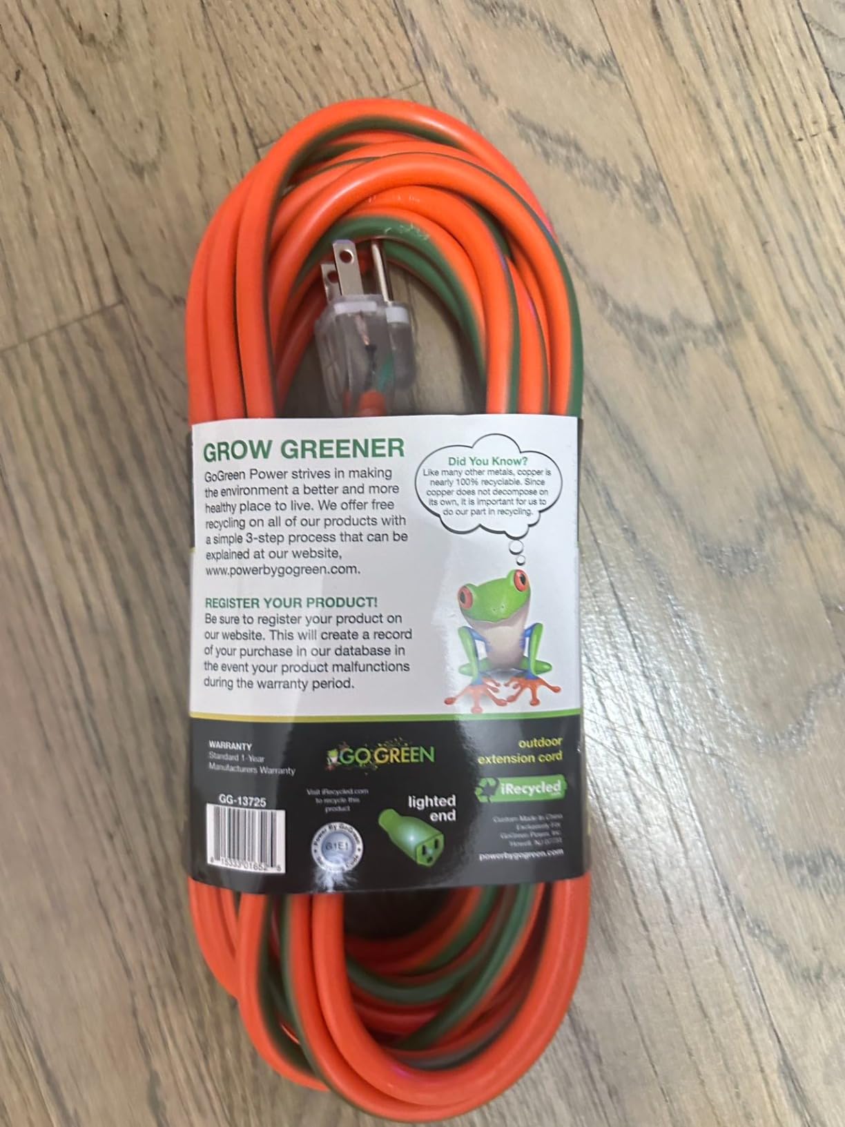 Power By GoGreen Go Green Power Inc. 16/3 50-Foot Outdoor Extension Cord - Heavy-Duty, Weatherproof, GG-13750 customer photo 1