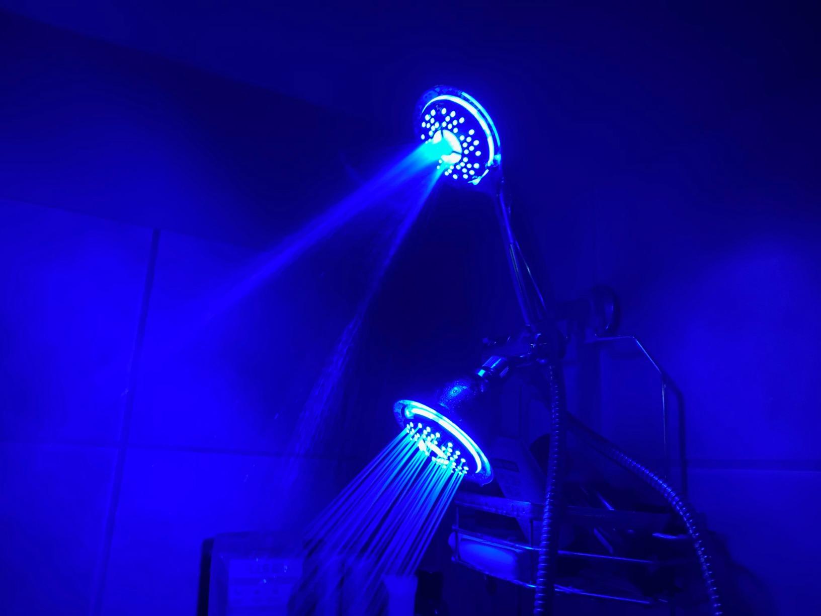 Dream Spa All Chrome 3-way LED Shower Head Combo with Air Jet LED Turbo Pressure-Boost Nozzle Technology. Color of LED lights changes automatically according to water temperature customer photo 1