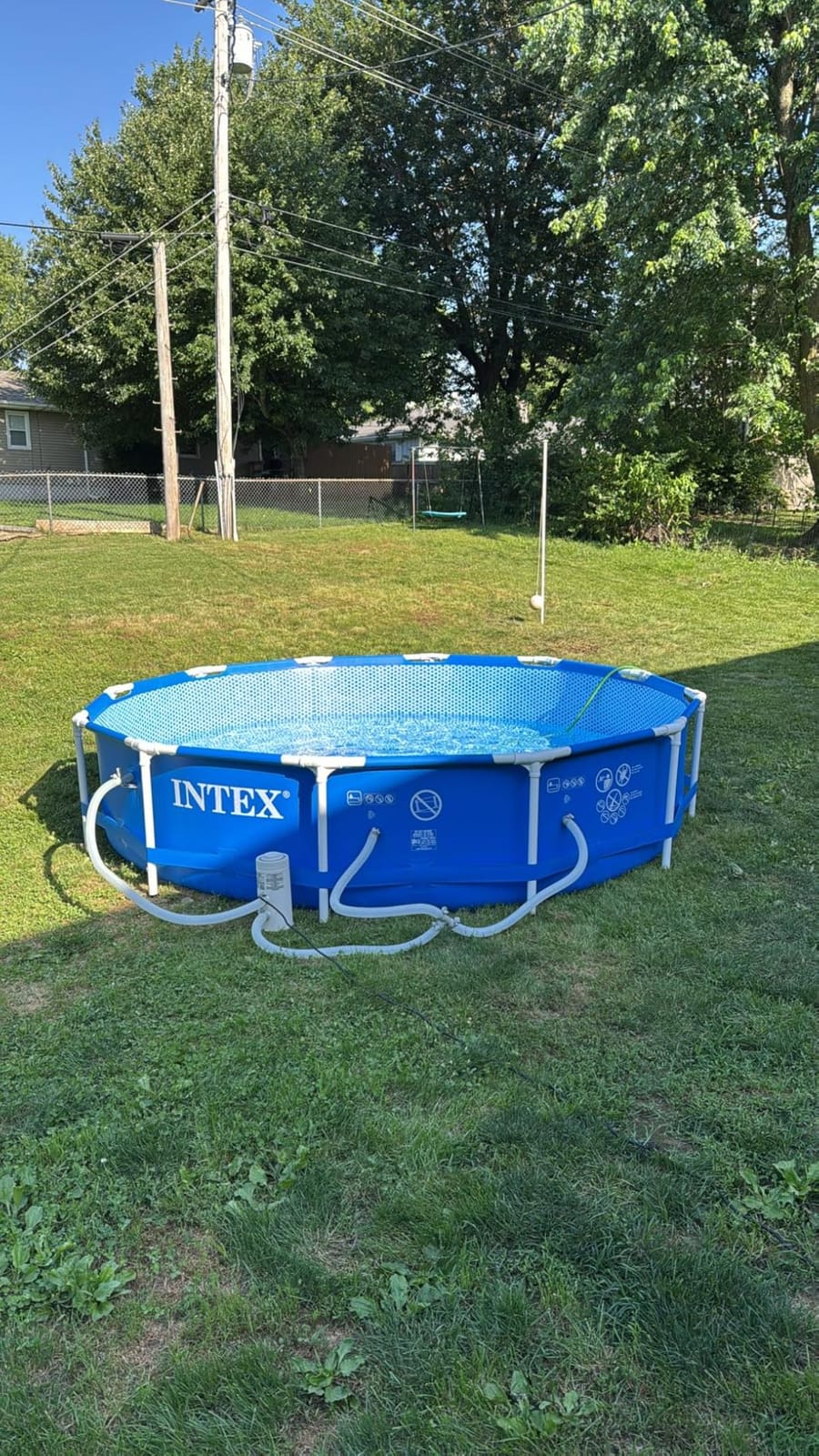 INTEX Metal Frame 10ft x 30in Round Above Ground Swimming Pool Set w/Pump customer photo 2