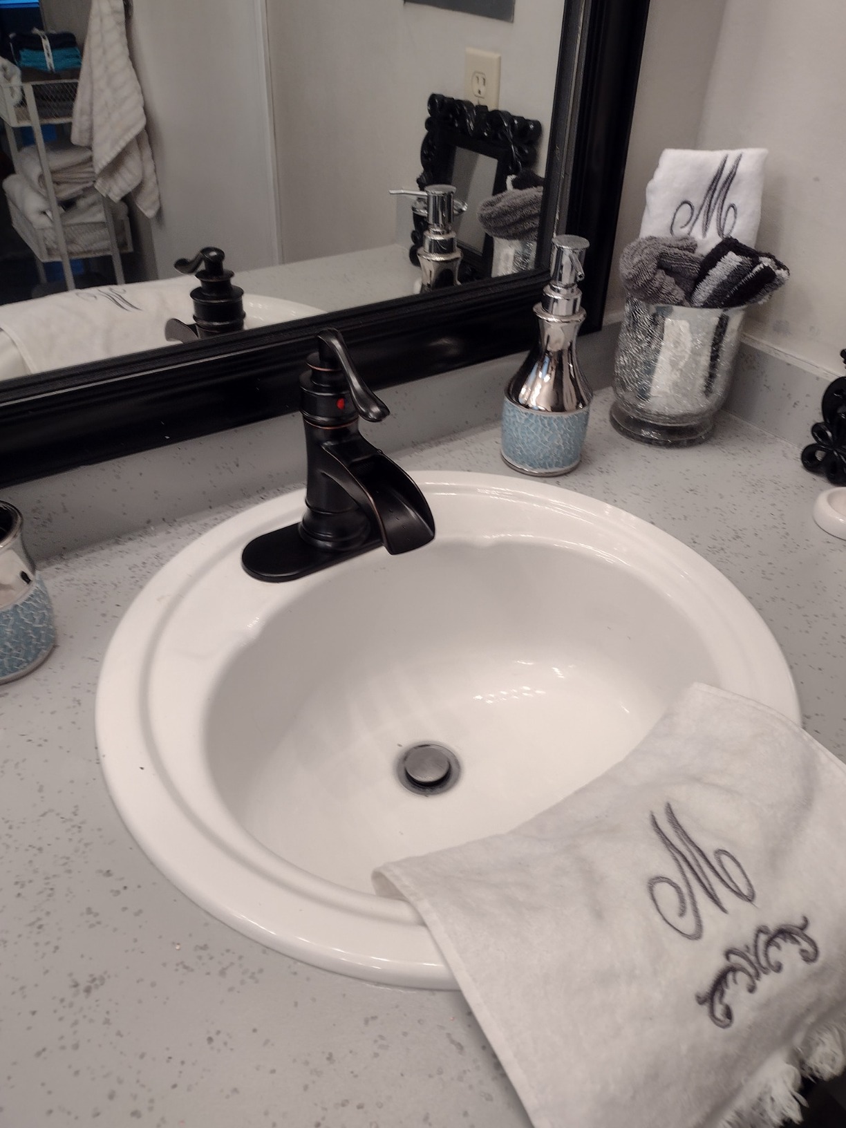 BWE Brass Oil Rubbed Bronze Waterfall Bathroom Faucet, Farmhouse customer photo 1