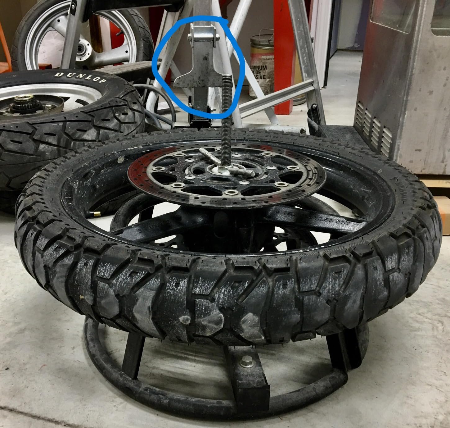 Tusk Portable Motorcycle Tire Changing Stand and Bead Breaker, Wheel Service Tool for Tire Removal and Installation customer photo 1