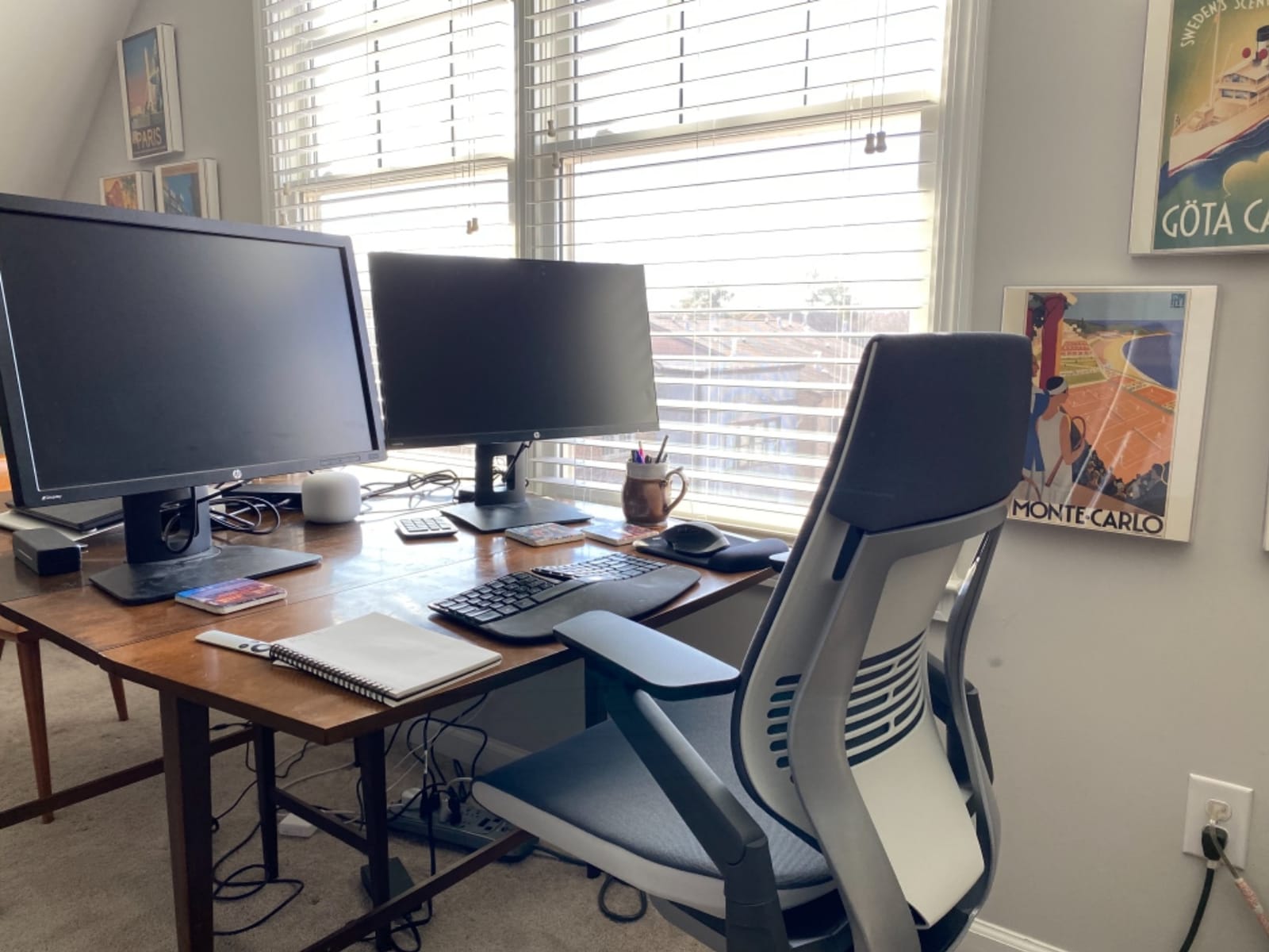 Steelcase Gesture Office Chair - Ergonomic Work Chair with Wheels for Carpet - Nickel Gray Fabric customer photo 2