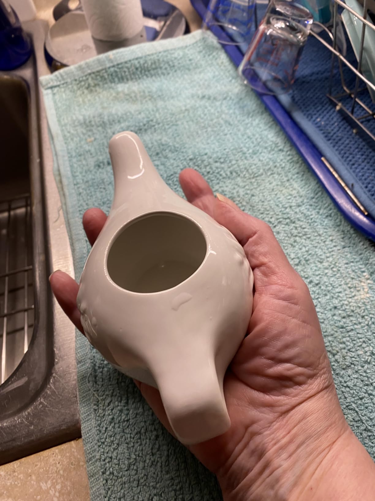 Himalayan Chandra Porcelain Neti Pot with 30 Sachets customer photo 2