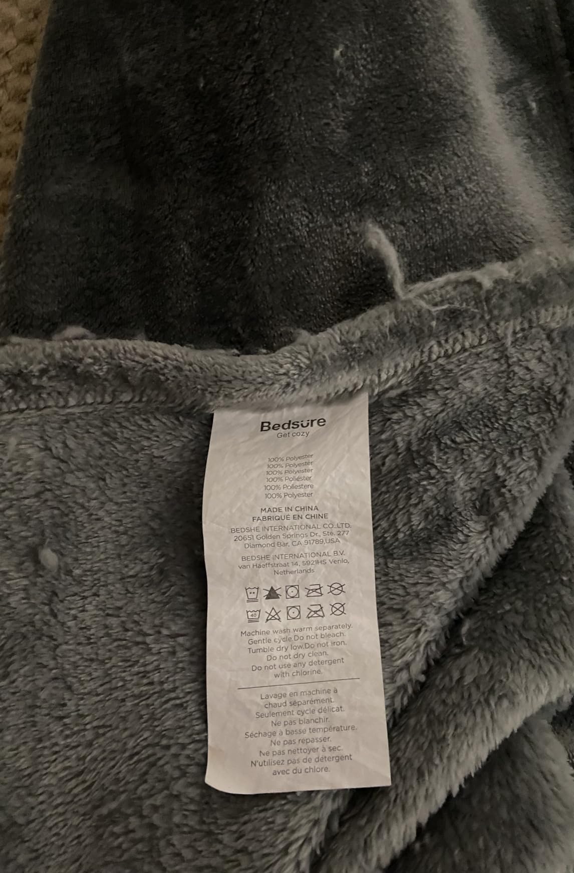 Bedsure Soft Fleece Throw Blanket for Couch Grey - Lightweight Fuzzy Cozy Halloween Decorations Blankets and Throws for Sofa, Couch, Travel, Camping, 50x60 inches customer photo 1