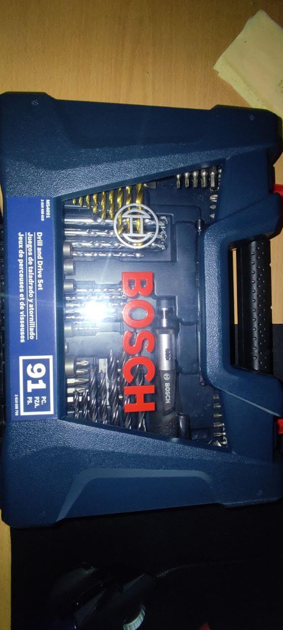 BOSCH MS4091 91-Piece Drilling and Driving Mixed Set with Case | Drilling and driving made easy, 91-piece drill bit set, wood, metal, masonry drill bits customer photo 2