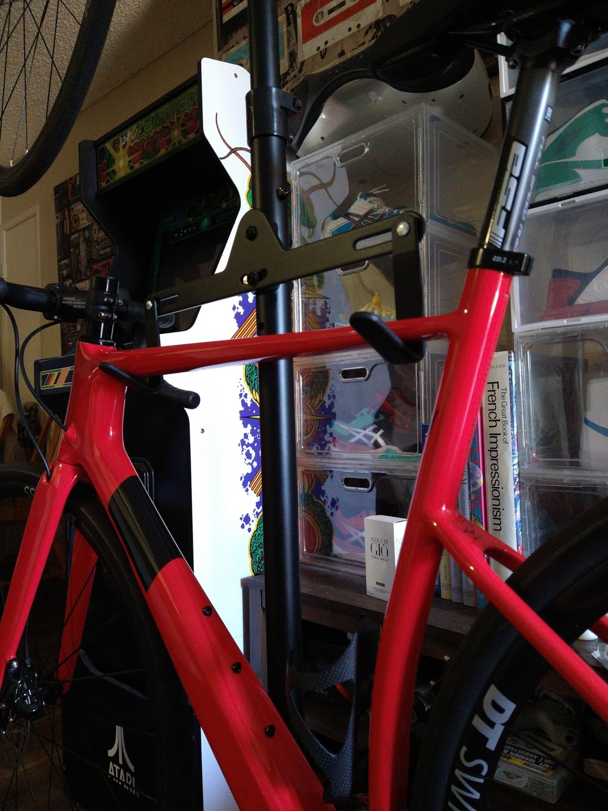 CyclingDeal 2 Bike Bicycle Vertical Hanger Parking Rack Gravity Floor Storage Stand for Garages or Apartments customer photo 1