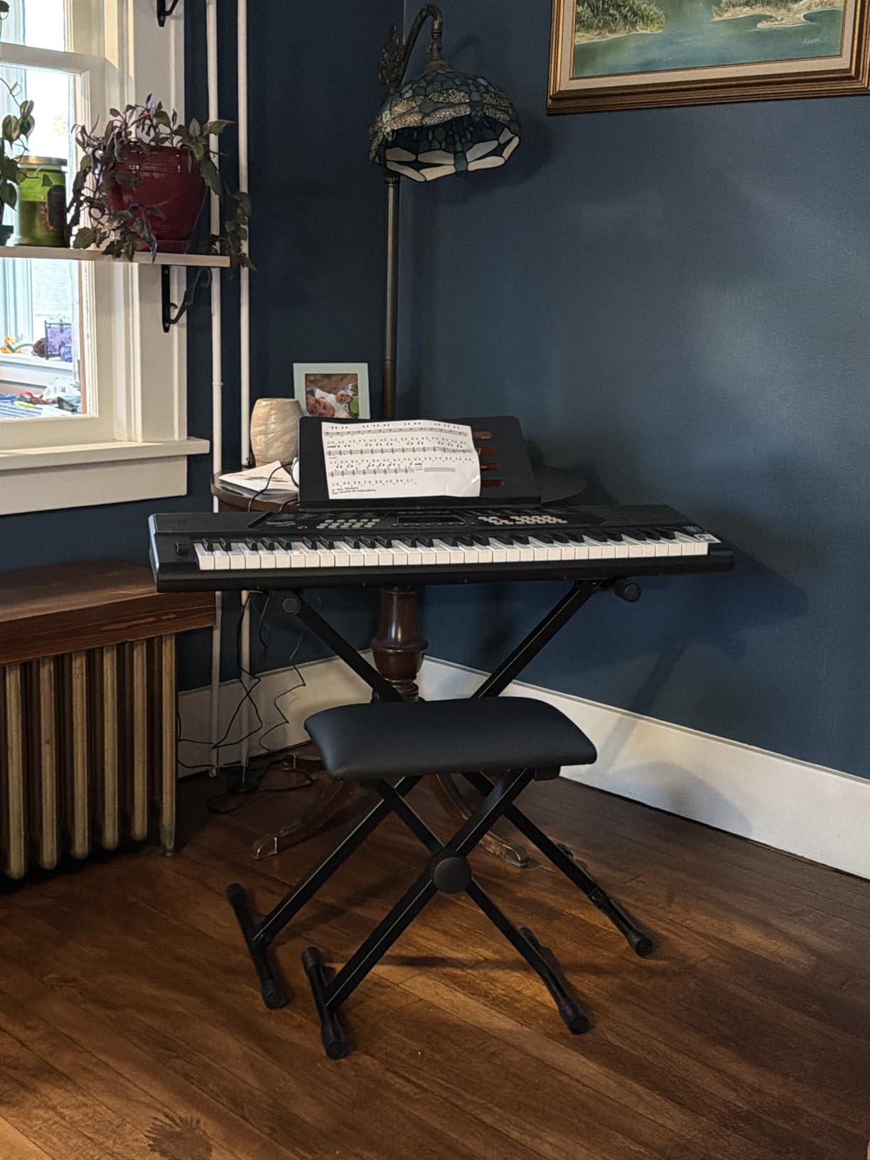 RockJam RJ561 61-Key Keyboard Piano Kit with Stand, Stool & Headphones | Beginner electric keyboard piano set with 100 rhythms, 50 tones, note stickers and lessons for kids and adults customer photo 2