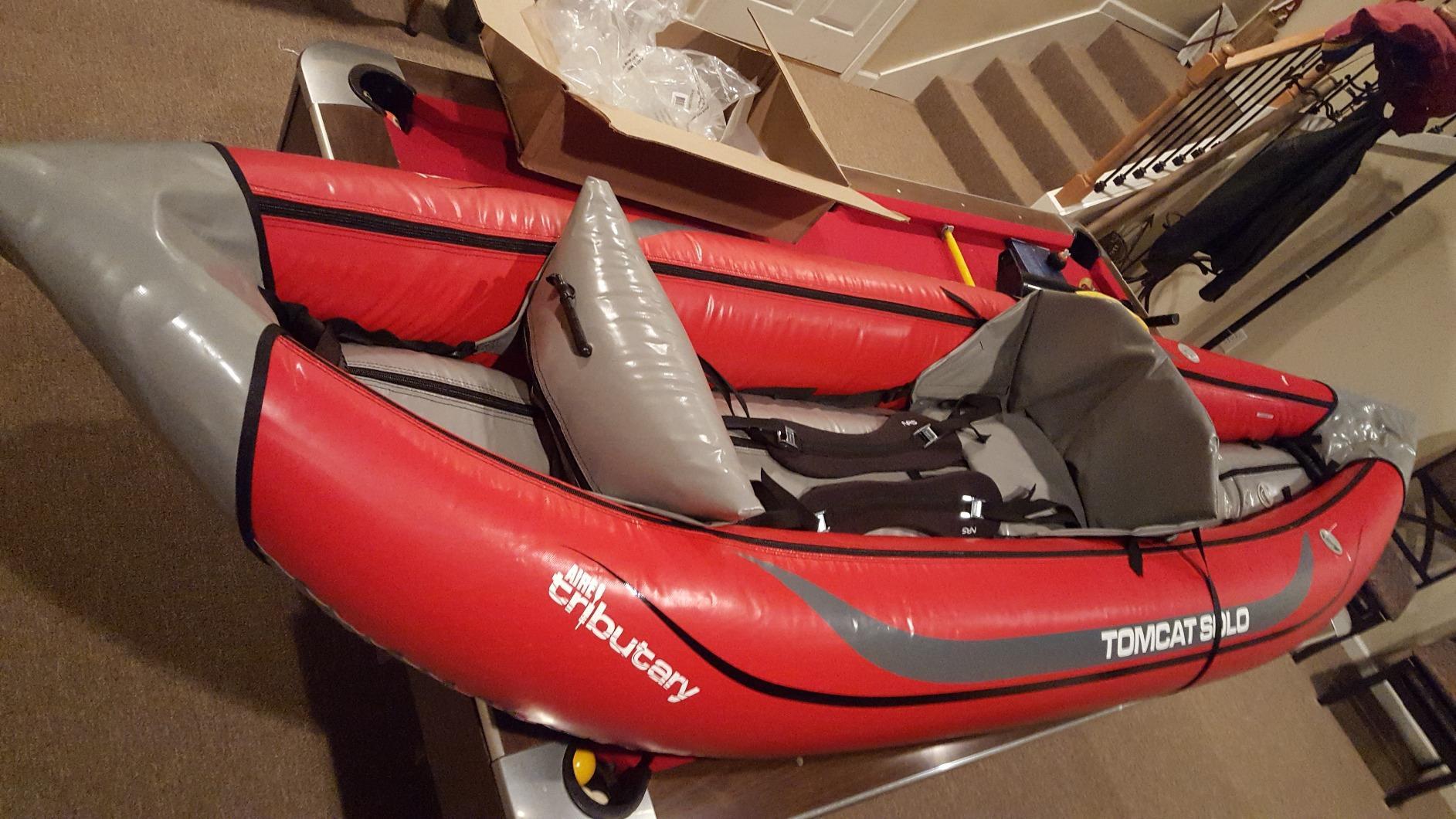 AIRE Tributary Tomcat Solo Inflatable Kayak, Red, 87120.03.101 customer photo 2