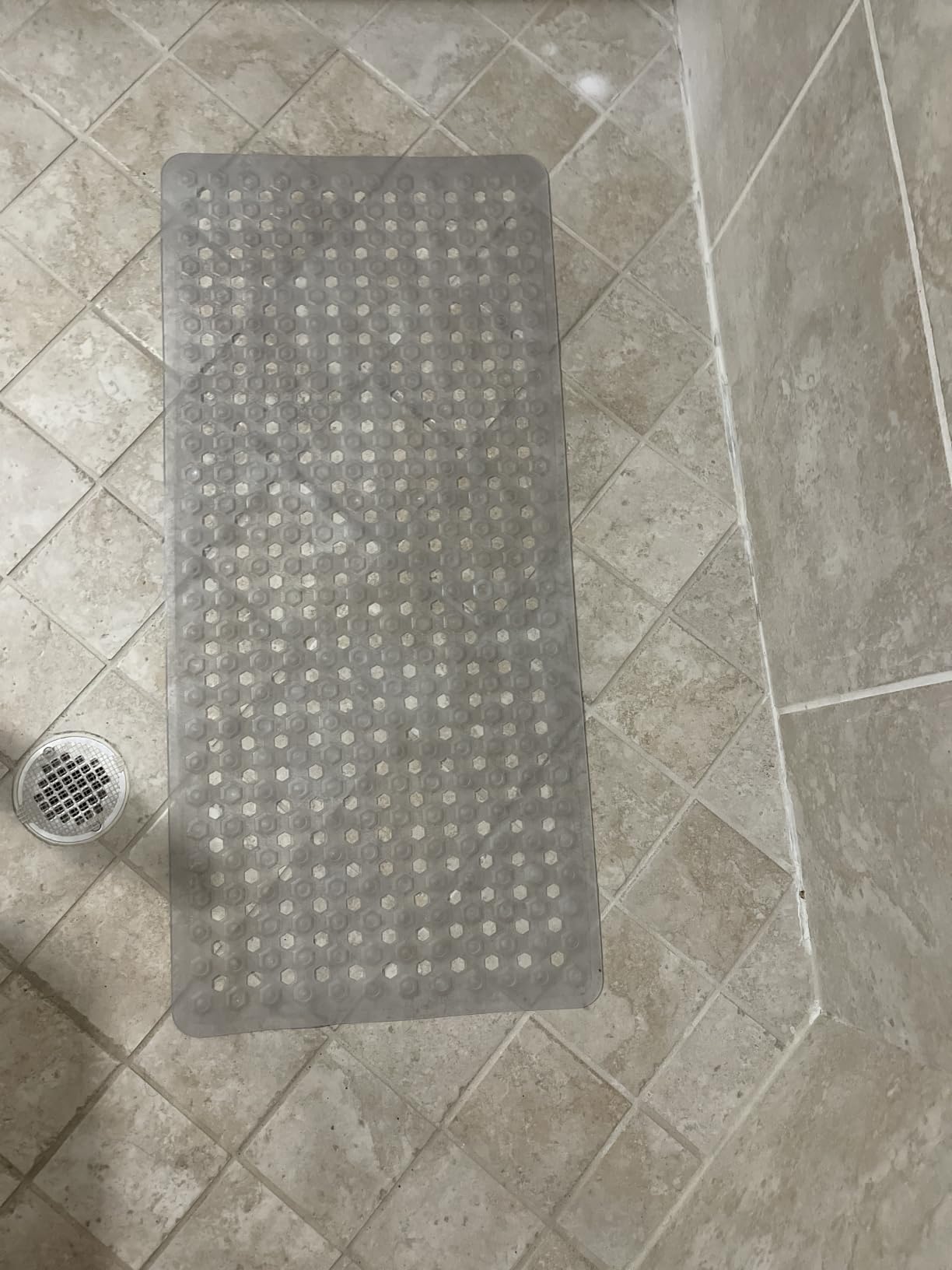 GORILLA GRIP Square Shower Stall Mat, Bathtub Floor Mat, 21x21 Clear | Patented Small Mats for Stand Up Showers, Suction Cups and Drainage Holes, Machine Wash, Soft on Feet, Bathroom Accessories customer photo 2