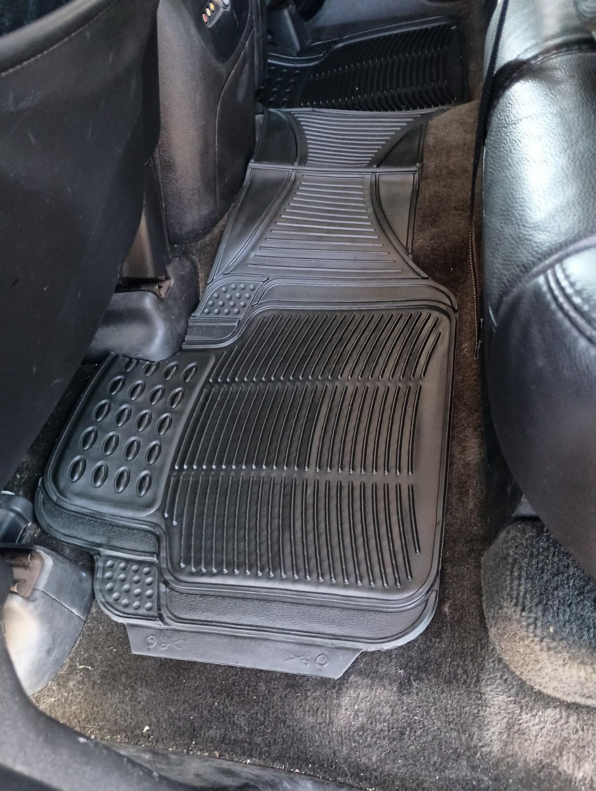 FH Group Automotive Floor Mats Solid ClimaProof for all weather protection Universal Fit Trimmable Heavy Duty fits most Cars, SUVs, and Trucks, 3pc Full Set Black customer photo 1