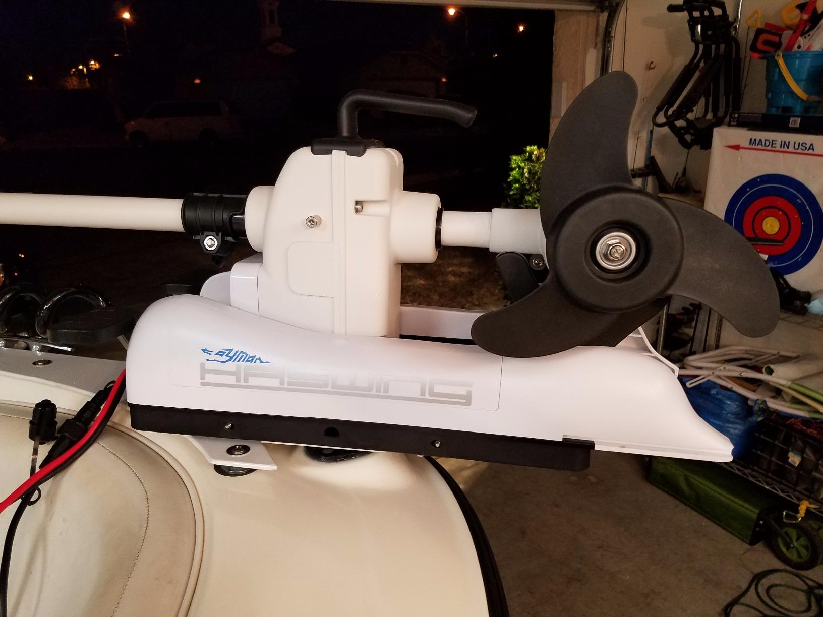 Haswing Bow Mount Trolling Motor 55lbs 48in - Remote & Foot, Quick Release customer photo 1
