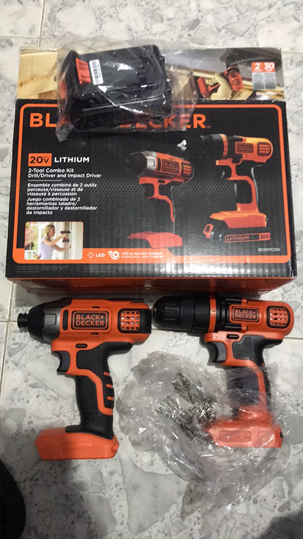 BLACK+DECKER 20V MAX Cordless Drill and Impact Driver, Power Tool Combo Kit with Battery and Charger (BD2KITCDDI) customer photo 1