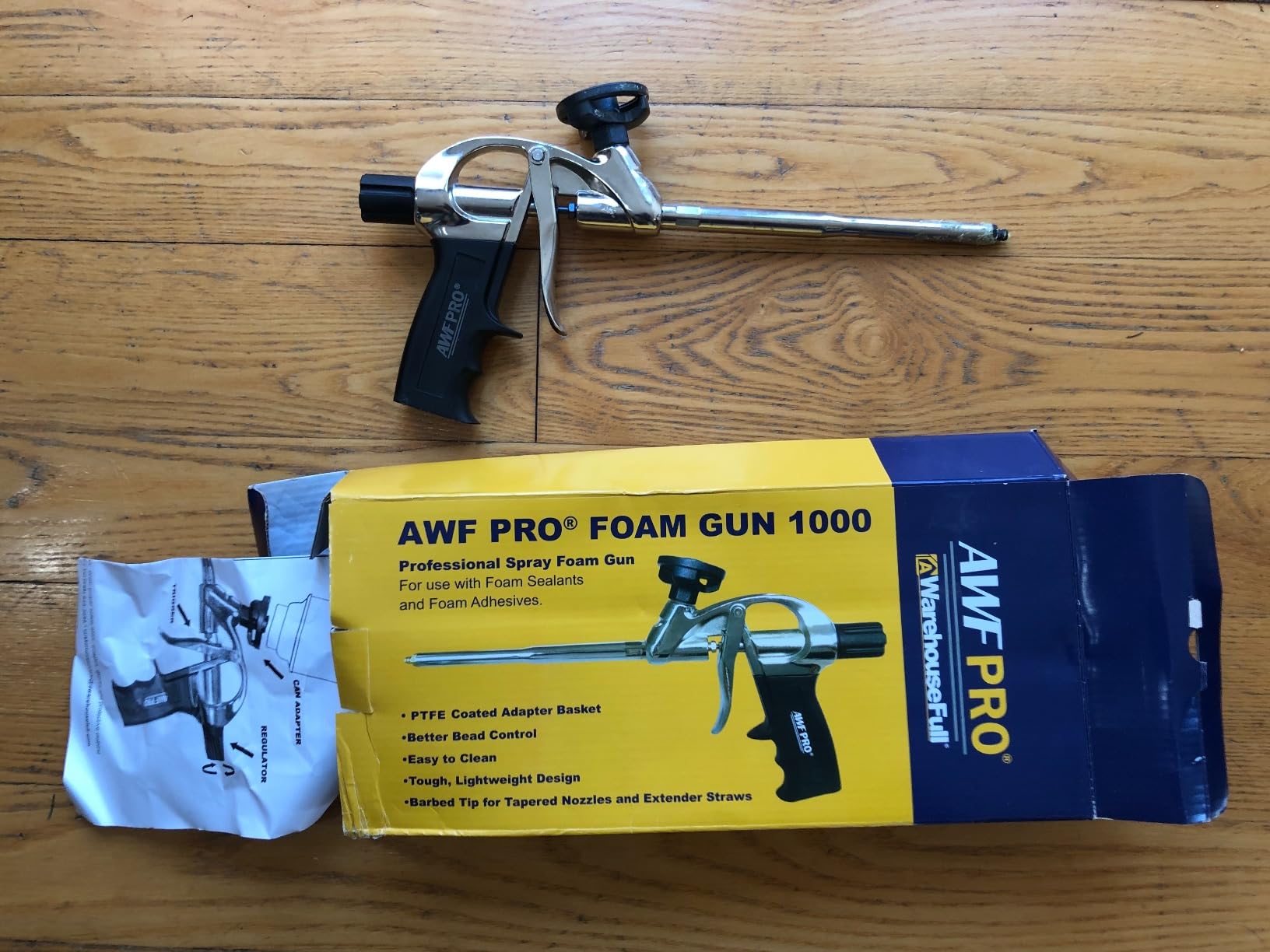 AWF PRO High Precision Spray Foam Gun for Insulating Foam Sealant | Adjustable Flow Control, Contractor-Grade Pro Applicator customer photo 1