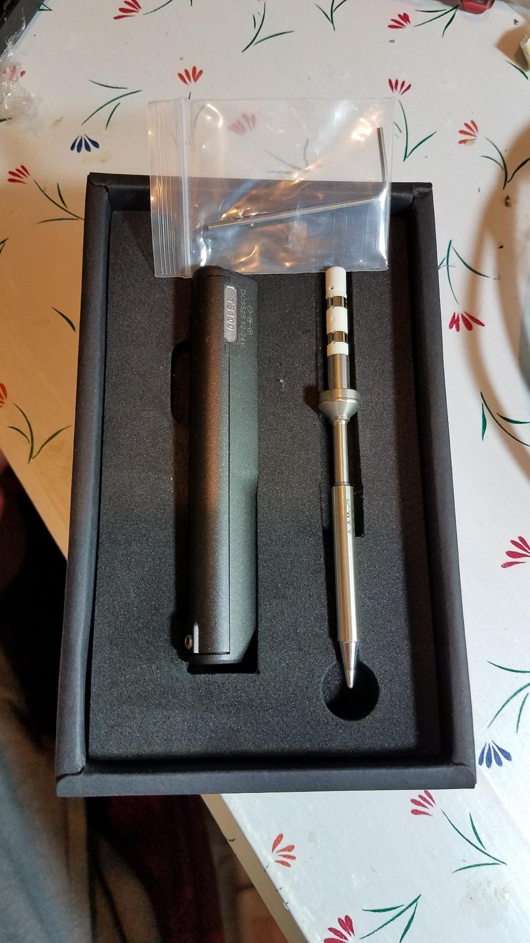 Original TS101 Soldering Iron Station Kit Upgraded from TS100 DC 65W PD 45W Power Programmable Smart Mini Electric Portable Soldering Pen with B2 Solder Tip USB Type C Cable customer photo 2