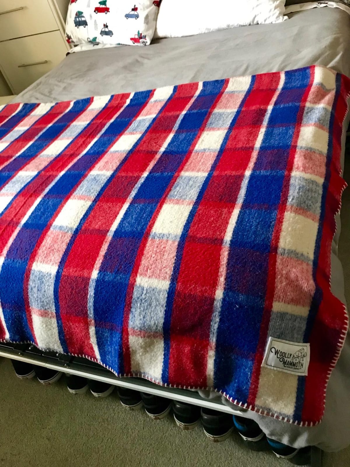 Woolly Mammoth Merino Wool Blanket, Washable Outdoor Throw Blanket, 66
