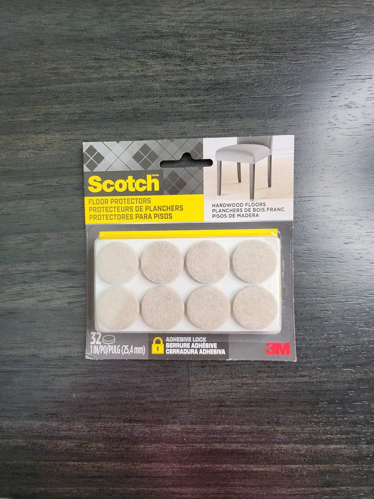 Scotch Felt Pads 32 PCS Beige, Felt Furniture Pads for Protecting Hardwood Floors, 1