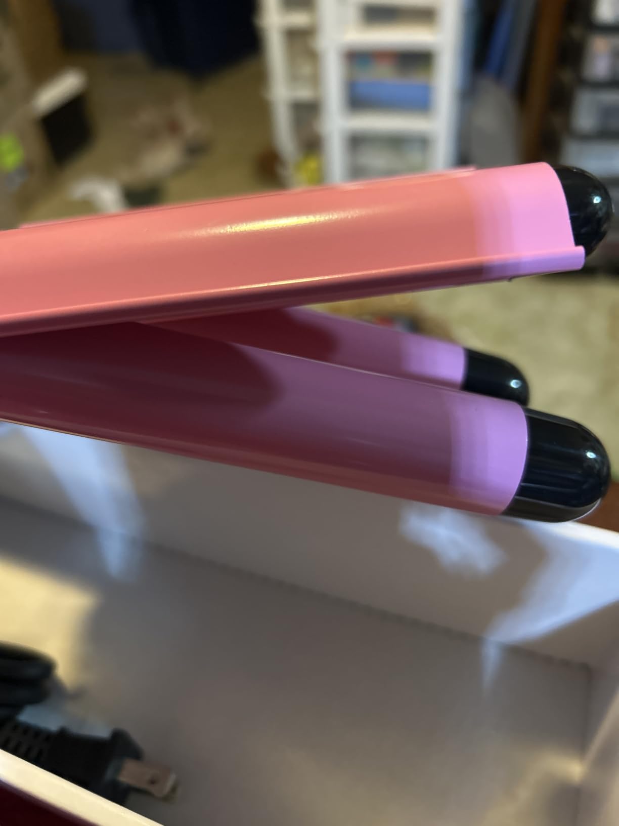 Alure Three Barrel Curling Iron Wand Hair Waver with LCD Temperature Display - 1 Inch Ceramic Tourmaline Triple Barrels, Dual Voltage Crimp customer photo 1