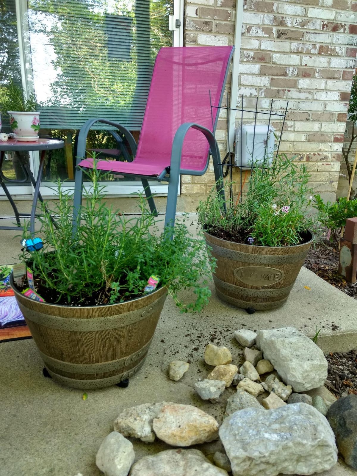 Whiskey Barrel Planters, Home Flower Garden Pots, 15