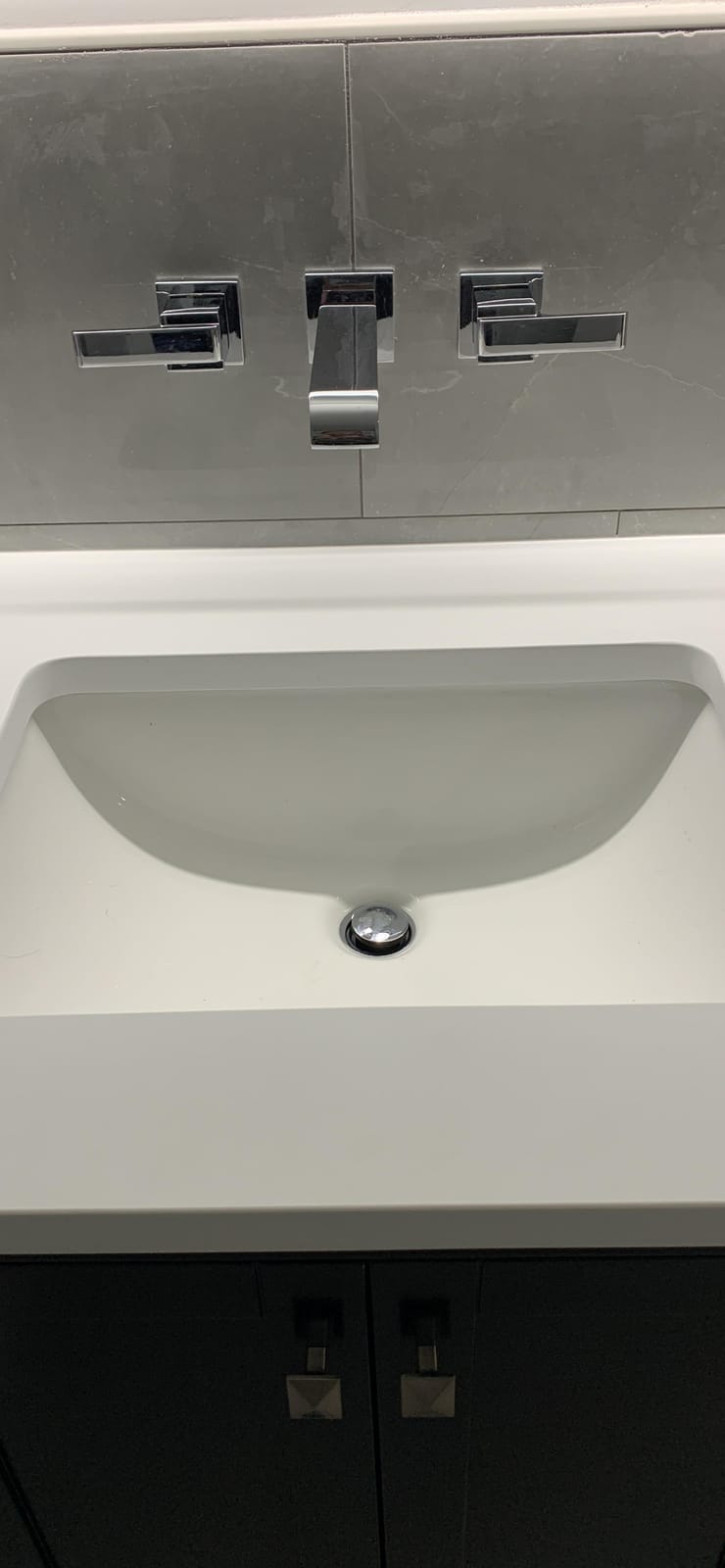 Delta Ara Wall Mount Bathroom Faucet 2 Hole, Matte Black Bathroom Sink Faucet for Vanity, Matte Black T3567LF-BLWL customer photo 1