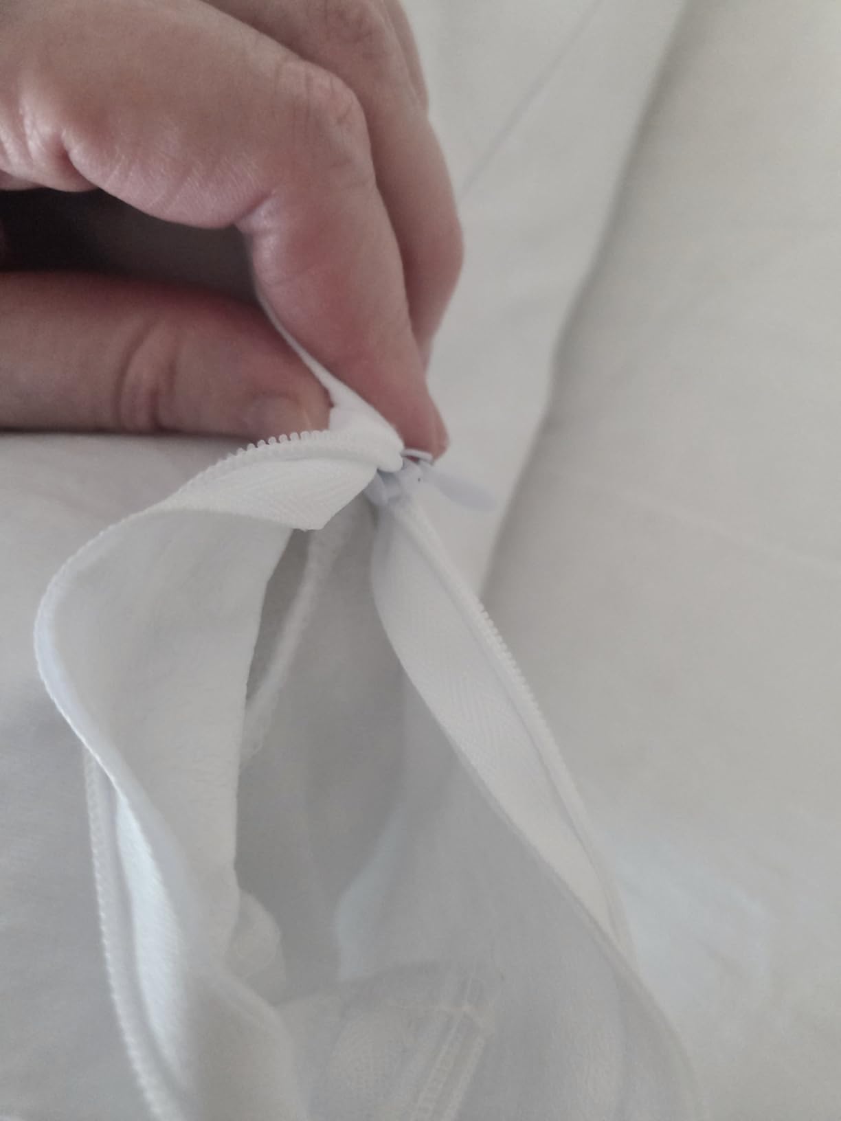 Set of 2 Standard Size SureGuard Pillow Protectors - 100% Waterproof, Bed Bug Proof, Hypoallergenic - Premium Zippered Cotton Covers - Smooth customer photo 2