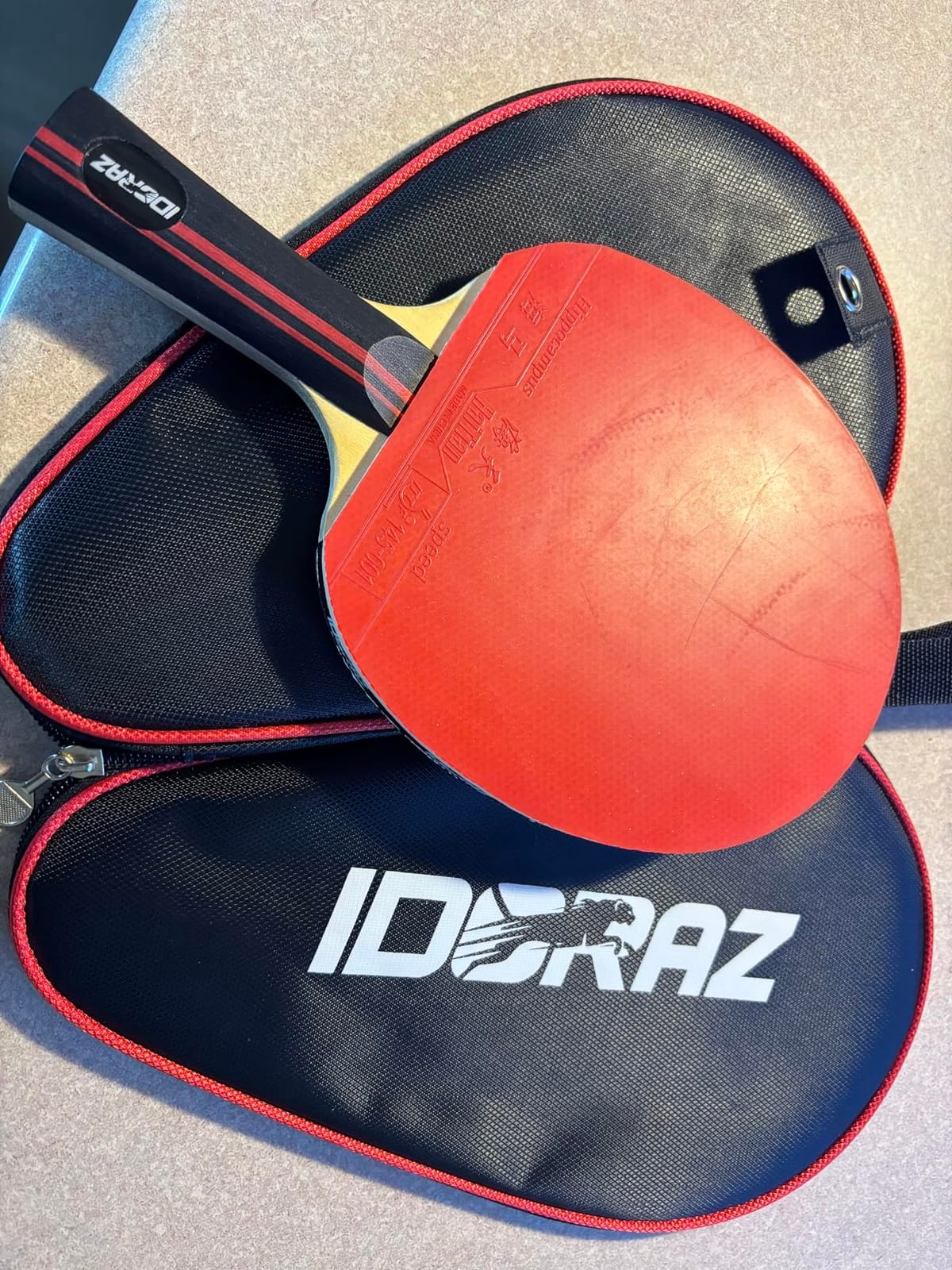 Professional Ping Pong Paddle with ITTF Rubber and Carrying Case customer photo 1