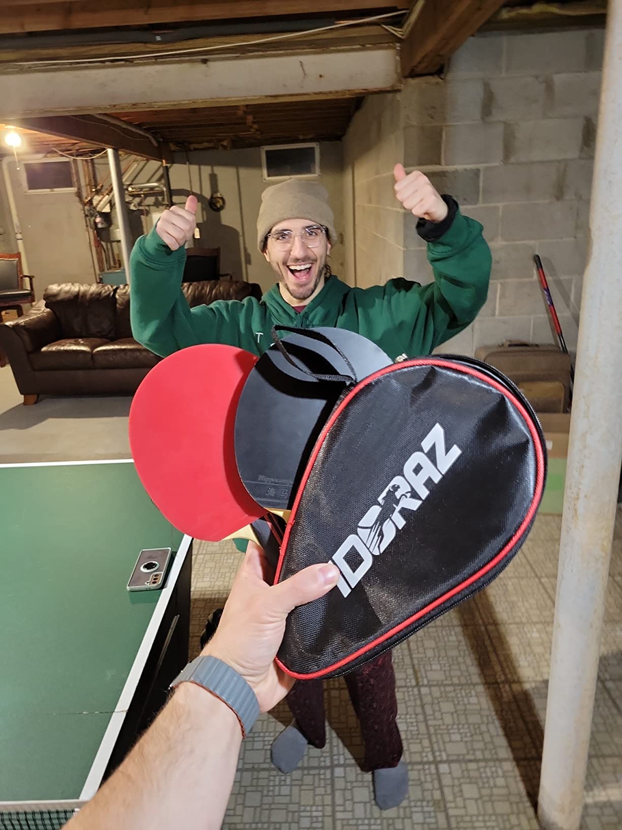 Professional Ping Pong Paddle with ITTF Rubber and Carrying Case customer photo 2