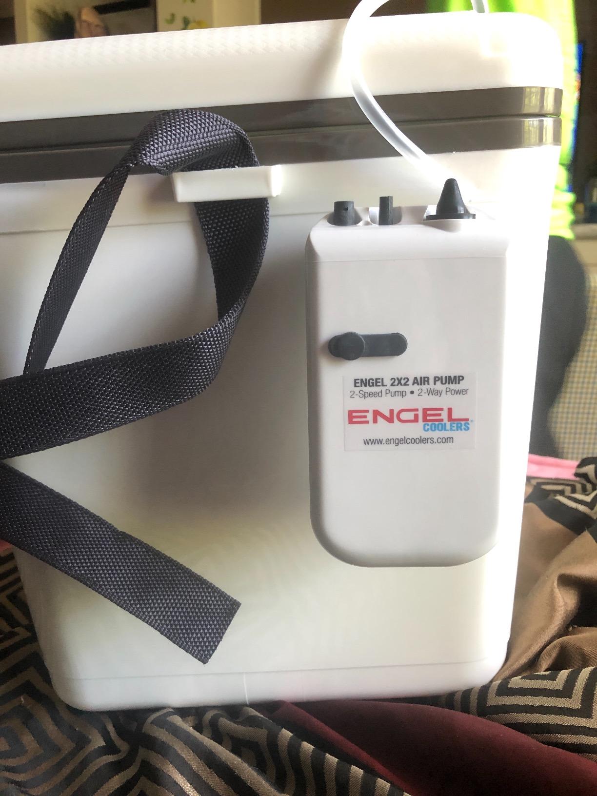 Engel Live Bait Cooler Box with 2nd Gen 2-Speed Aerator Pump - Portable Fishing Station & Minnow Bucket for Shrimp & Other Live Fish with Aerator - ENGLBC-N customer photo 2