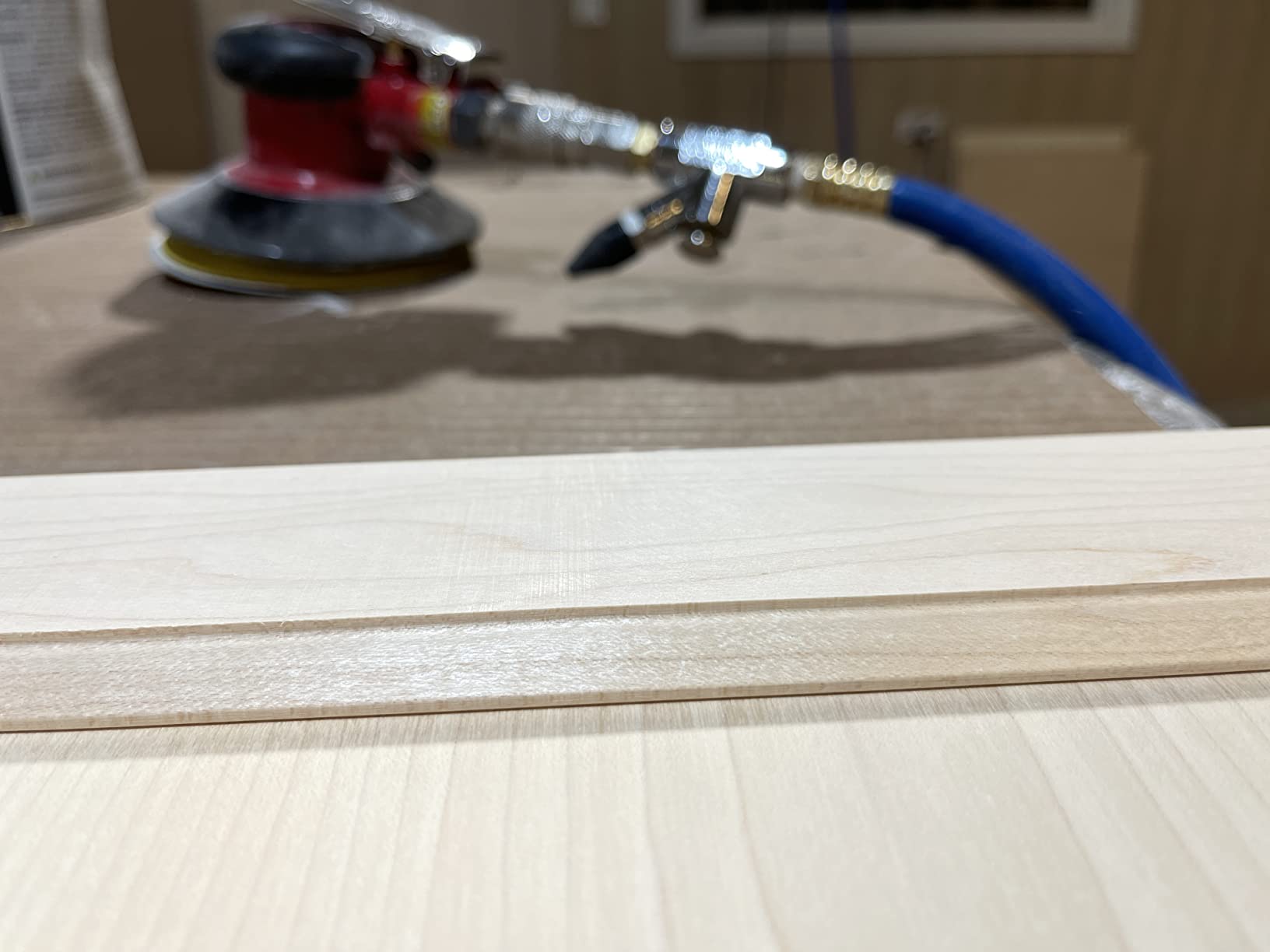 Professional Air Random Orbital Palm Sander, Dual Action Pneumatic Sander, Low Vibration, Heavy Duty (6 inch) customer photo 1