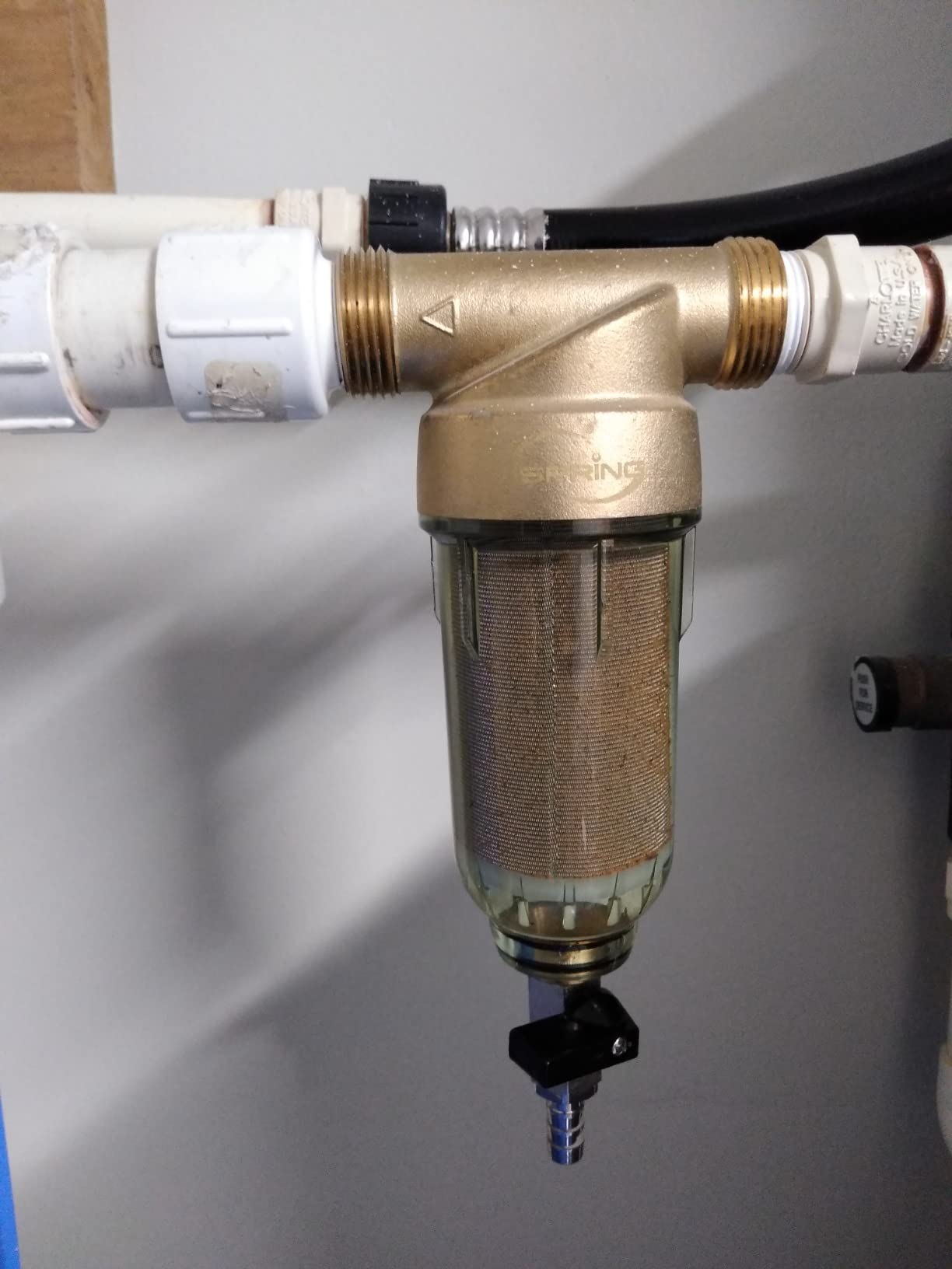 iSpring WSP-100 Whole House Spin Down Sediment Filter, 100 Micron | Flushable Sediment Buster Prefilter for Municipal Water, Reusable Anti-Clog Stainless Steel Mesh, Lead-Free Brass, Leak-Free customer photo 2