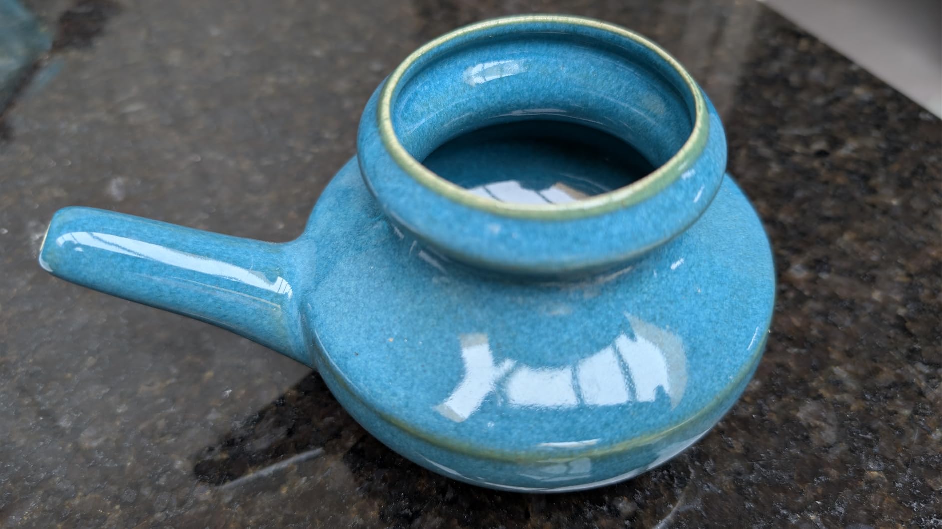 Baraka US Handcrafted Ceramic Neti Pot - Neti Pot Sinus Rinse-10oz (Pearl) customer photo 2