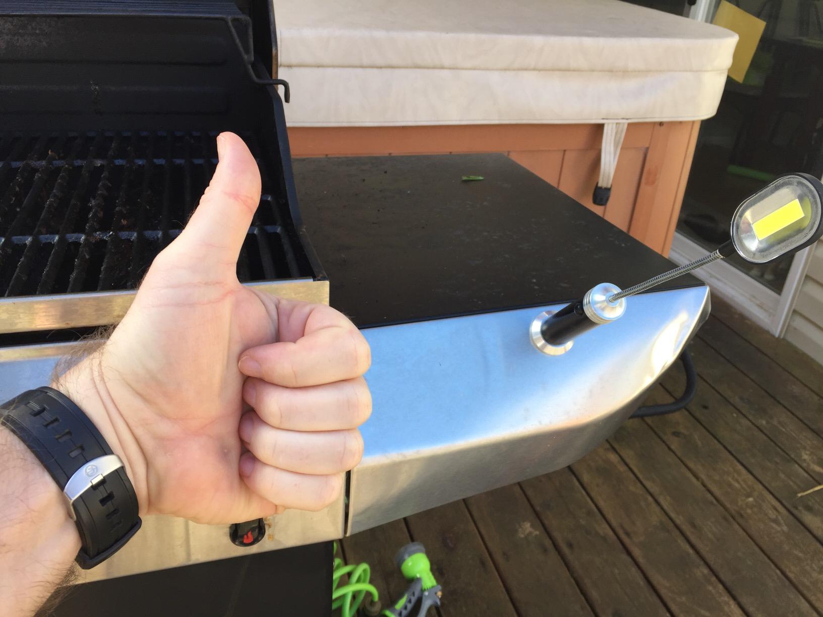 Bright Eyes | Magnetic Barbecue BBQ Grill Light Set for Grilling 2 Pack | 6 Alkaline AAA Batteries Included | Works on All Grills with an Exception to Stainless Steel. customer photo 2