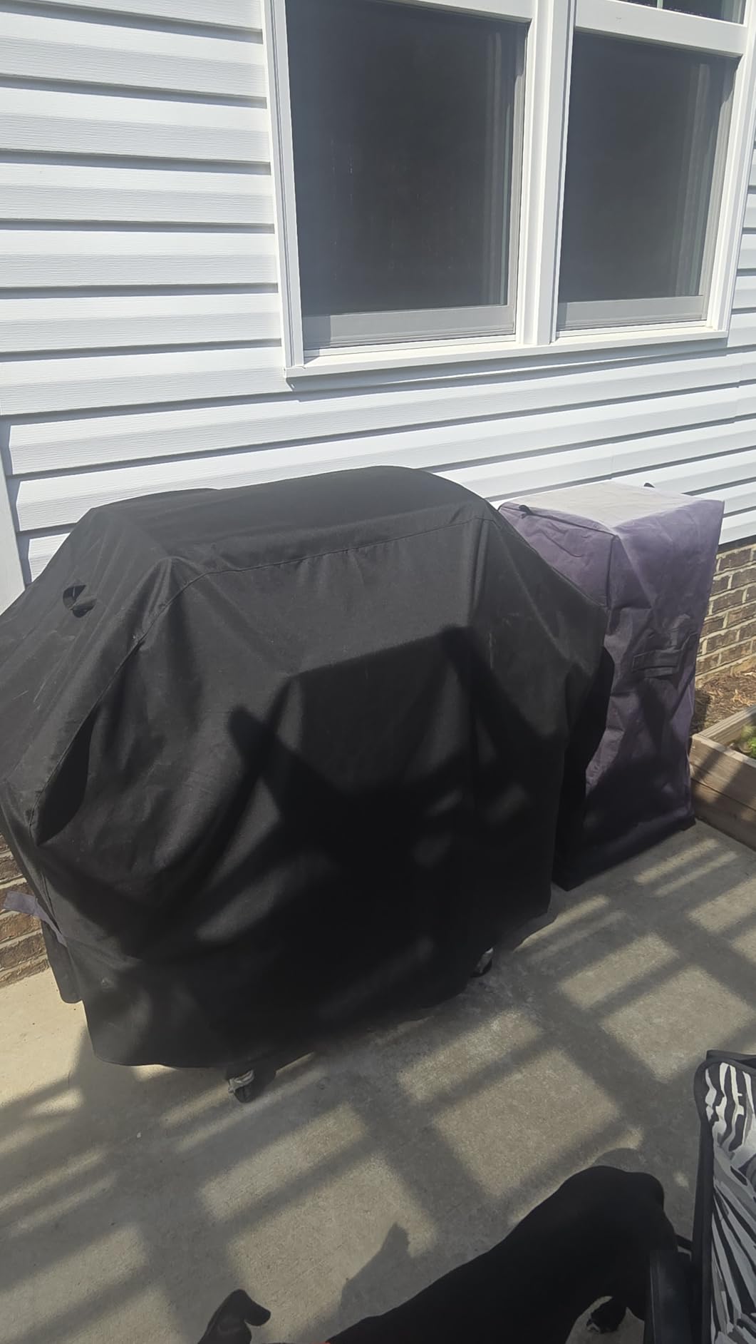 SunPatio 55 Inch Grill Cover for Outdoor Grill Heavy Duty Waterproof, Black | Compatible for Weber Charbroil Nexgrill Kenmore Grills and More, UV & Fade Resistant, All Weather Protection BBQ Grill Cover customer photo 1