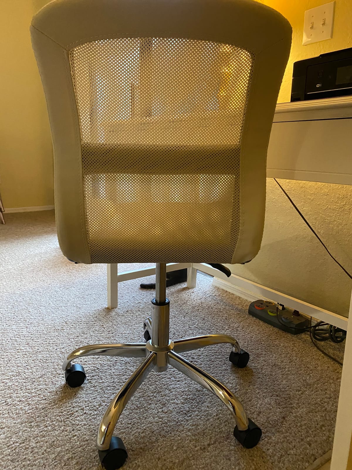 Serta Armless Small Home Desk Chair with Wheels, Ergonomic Mesh Back Chair customer photo 2