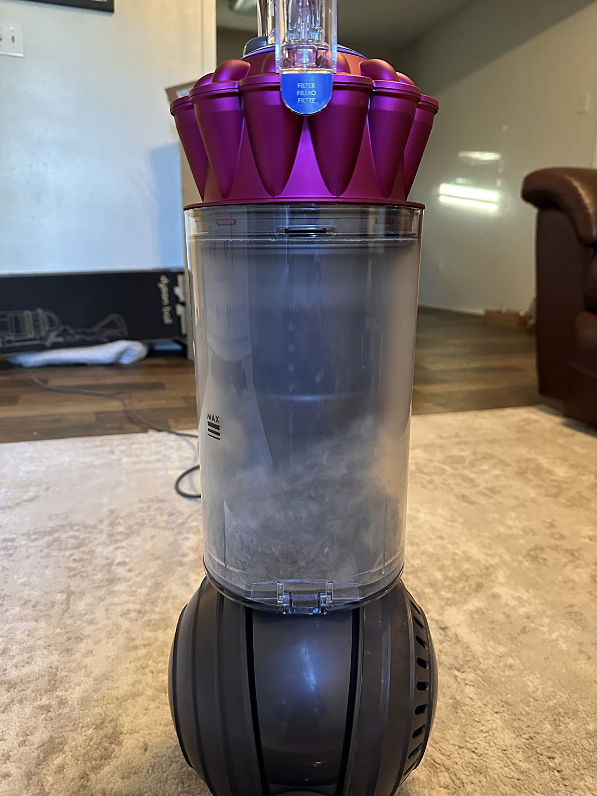 Dyson Ball Animal 2 Upright Corded Vacuum Cleaner: HEPA Filter, Height Adjustment, Self-Adjusting Cleaner Head, Telescopic Handle, Rotating Brushes, Fuchsia customer photo 2