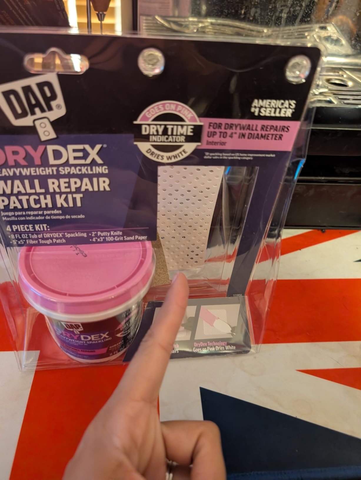 DAP DryDex Spackling Wall Repair Patch Kit, with Pink/White Dry Time Indicator, 8 Oz (7079812345) customer photo 2